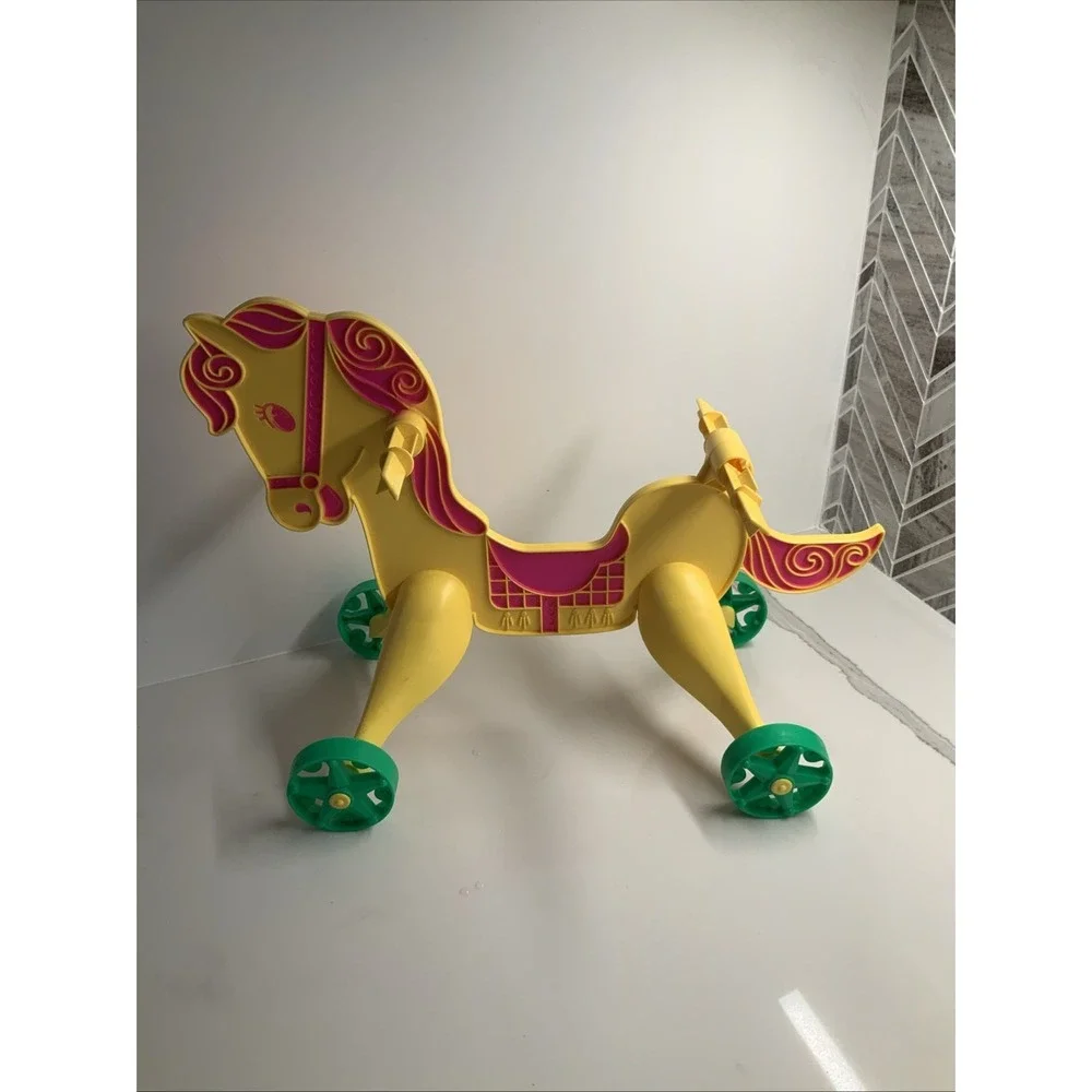 Vtg Mattel 1967 Tippee Toes Tricycle Trike & Riding Horse For Dolls Toys NO DOLL